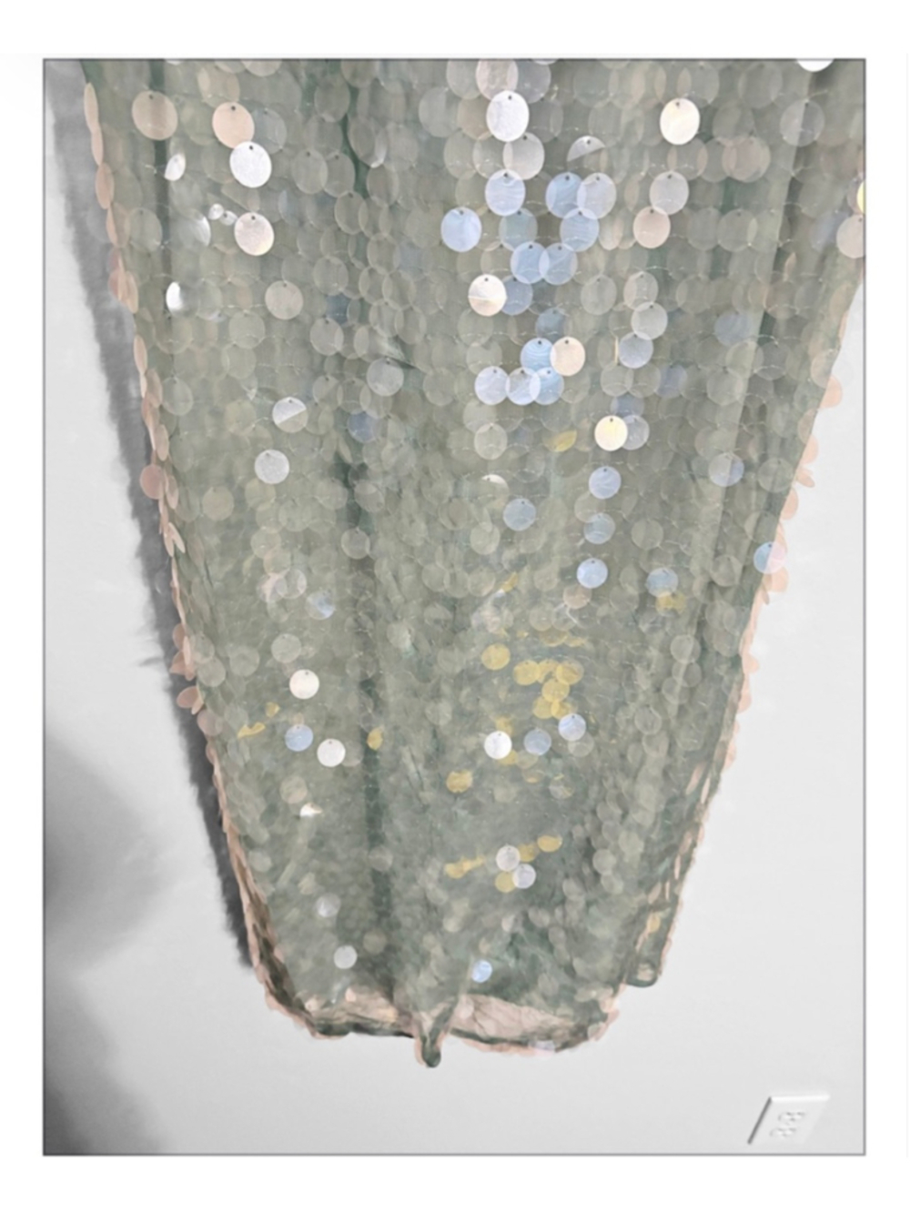 STAUD Strapless Sequin Column Dress in Mint Green - Picture 4 of 15